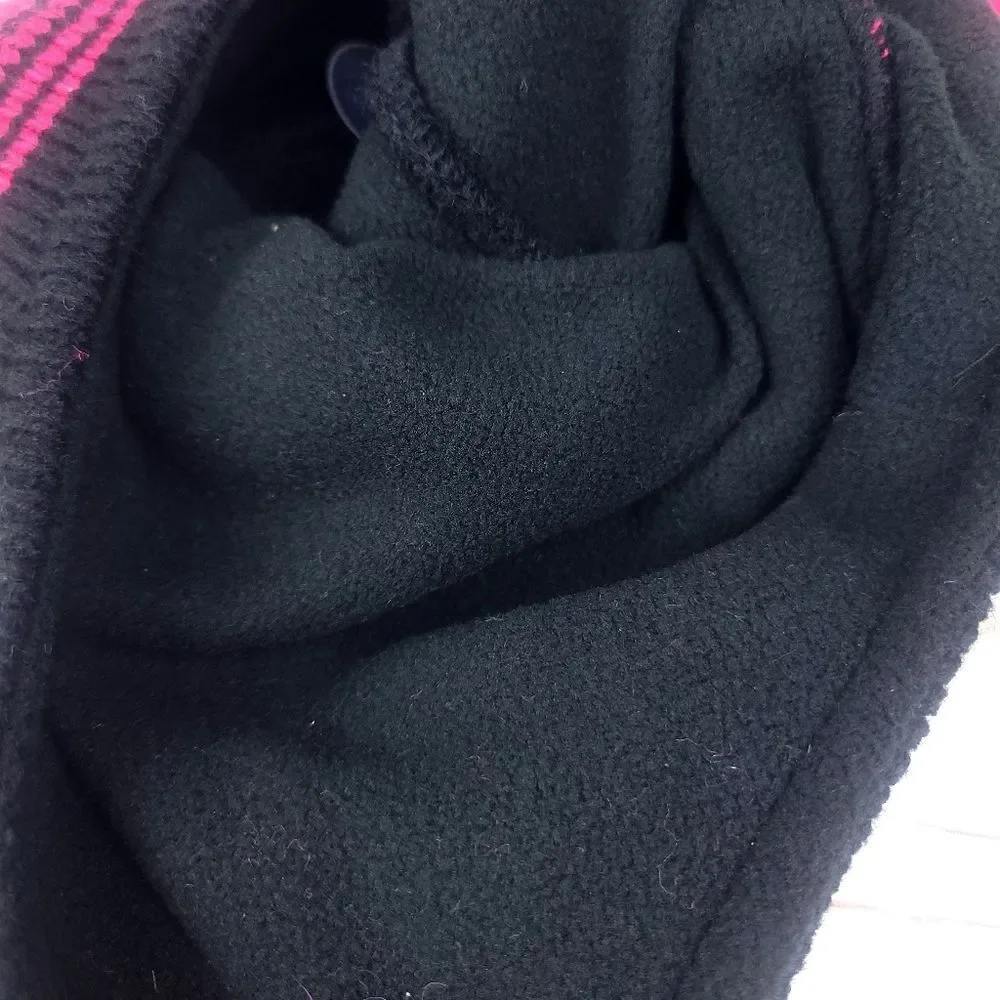 Champion Girls Pink Black Knit Fleece Lined Winter Hat